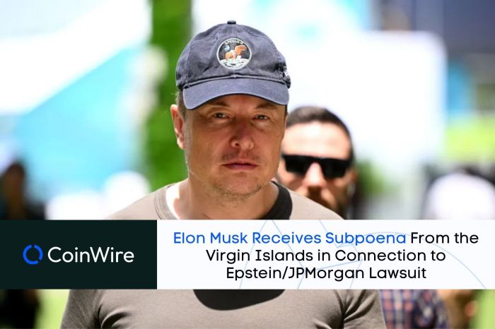 Elon musk to face subpoena in virgin islands lawsuit against jpmorgan over epstein case