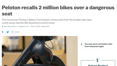 Peloton recalls 2 2 million bikes over injury and fall concerns