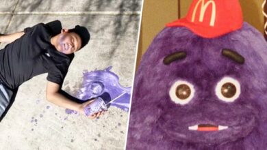 Mcdonalds grimace shake takes tiktok by storm inspiring bizarre faux death trend